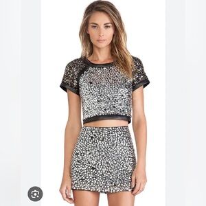 NWT Parker sequin crop top size XS